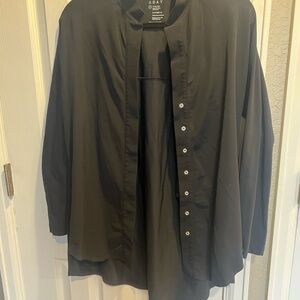 ADAY Black Nylon Blend Top